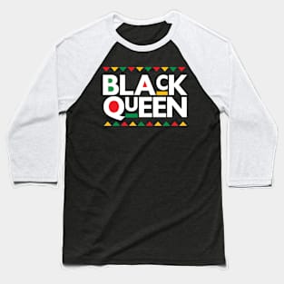 Black Queen, Black Women, Black Girl Magic, Afrocentric Baseball T-Shirt